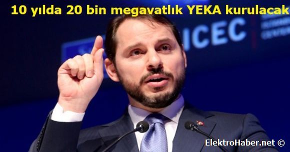 10 ylda 20 bin megavatlk YEKA