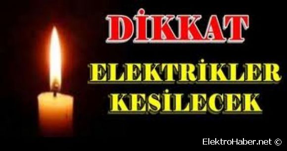 Mersinin 9 ilesinde elektrik kesintisi